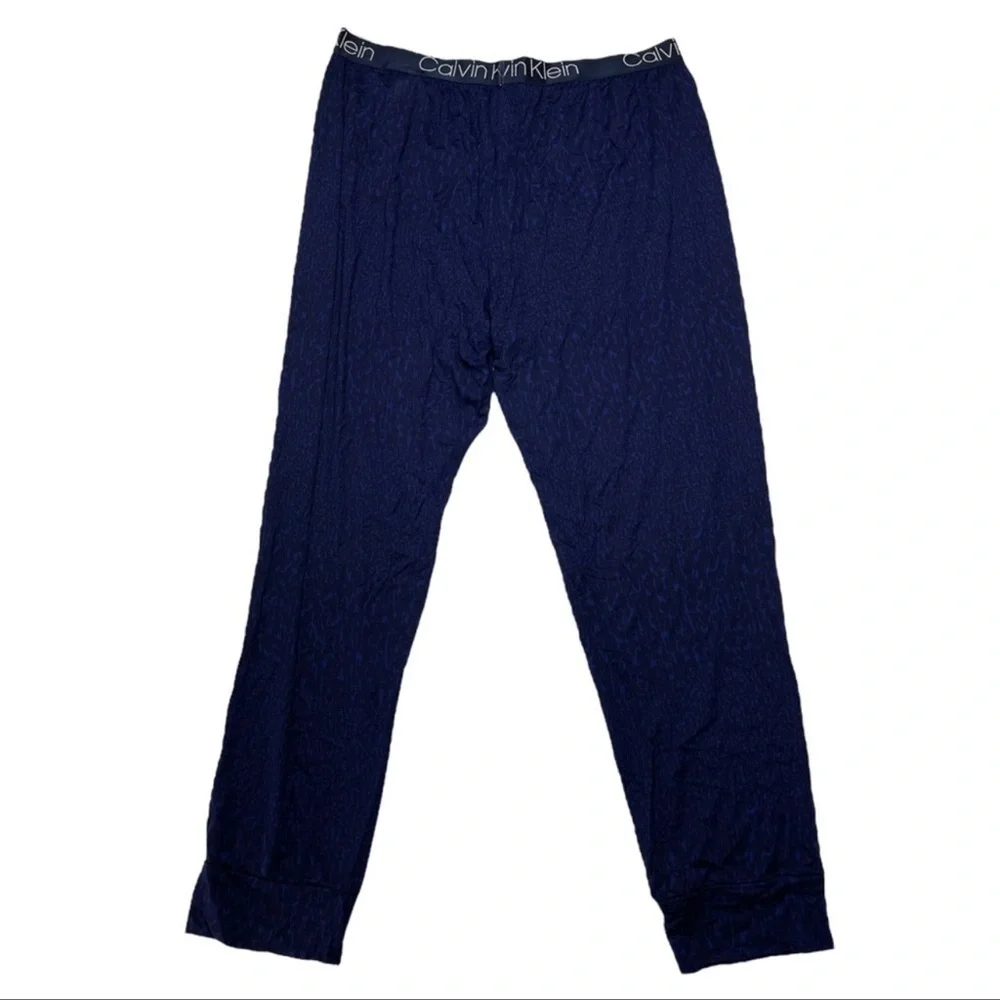 Calvin Klein Ultra Soft Abstract Blue Modal Lounge Jogger Mens Sleepwear XL - Picture 10 of 10